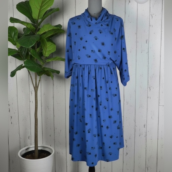 🛍️BUNDLE ONLY ITEM🛍️ 80’s Vintage Geometric Dress - Picture 5 of 6